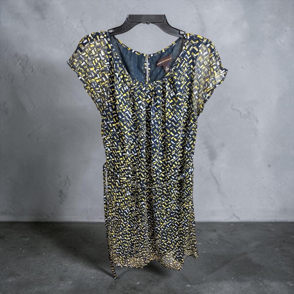 Dana Buchanan Chiffon dress Women's Size Medium Lined Knee Length